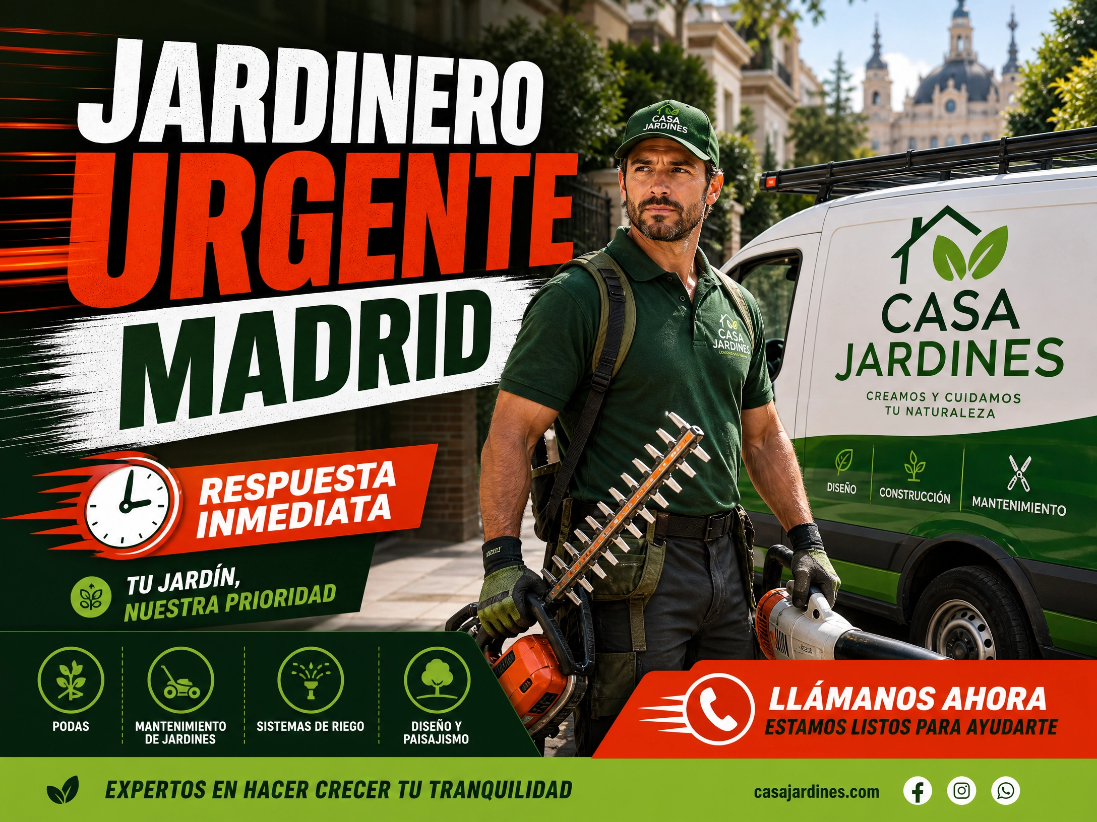 Jardinero Urgente en Madrid